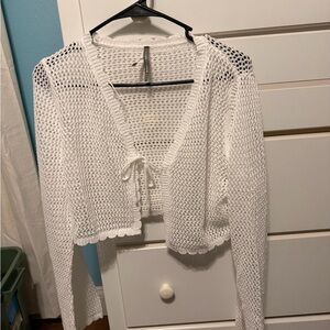 White Knit Bathing Suit Cover